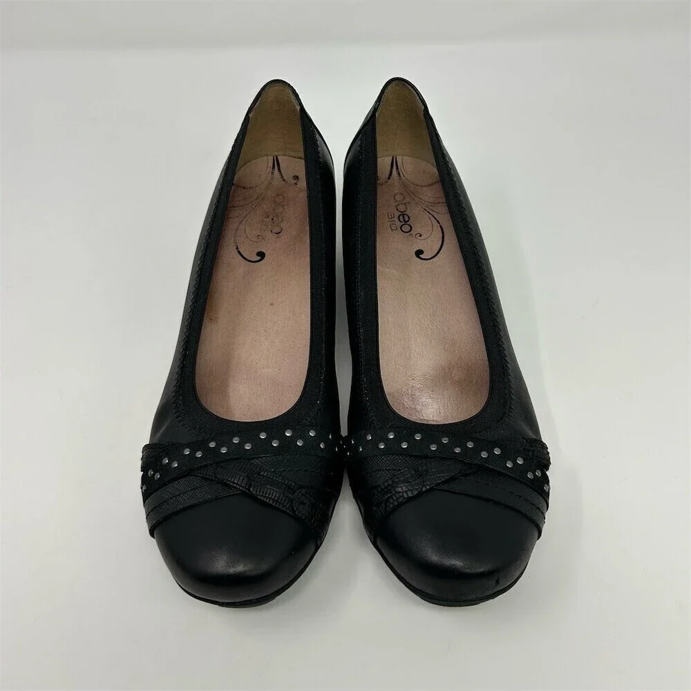 ABEO Nellie B.I.O. System Nellie Women's Wedge Pumps Black Studded Size 8M